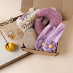 Boxed baby gift set with tassel-trim comforter, accessories and announcement plaque – view 3 of 14