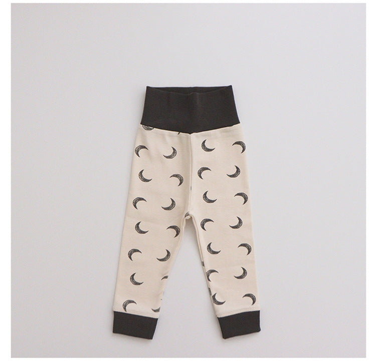 Cotton Two Piece Baby Set - Long Sleeve Top and High Waist Trousers, 0 to 12 Months
