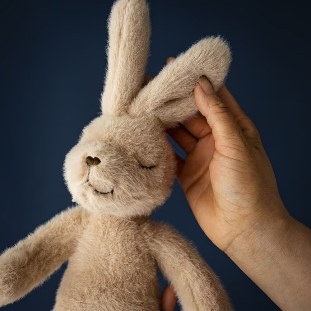 Long Eared Rabbit Soft Toy – Camel Plush Bunny, 34 cm, Ages 6+
