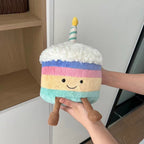 Birthday Cake Plush Toy – Cute Stuffed Food Character