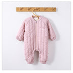 Padded Baby Snowsuit - Zip Up Wadded All-in-One with Back Embroidery, 3 to 24 Months