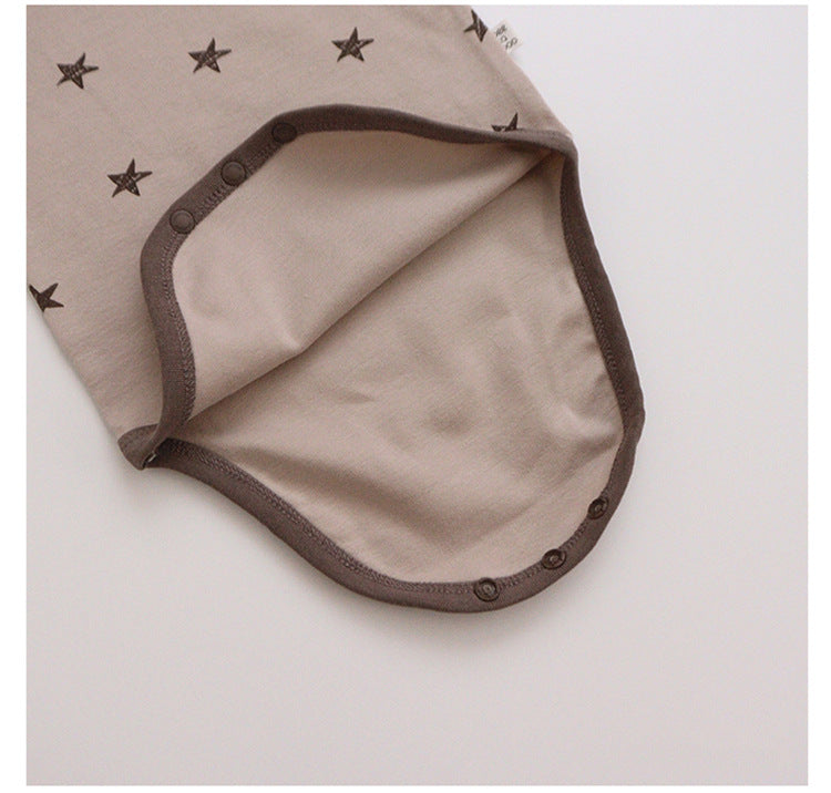 Cotton Two Piece Baby Set - Long Sleeve Top and High Waist Trousers, 0 to 12 Months