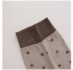 Cotton Two Piece Baby Set - Long Sleeve Top and High Waist Trousers, 0 to 12 Months