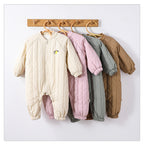 Padded Baby Snowsuit - Zip Up Wadded All-in-One with Back Embroidery, 3 to 24 Months