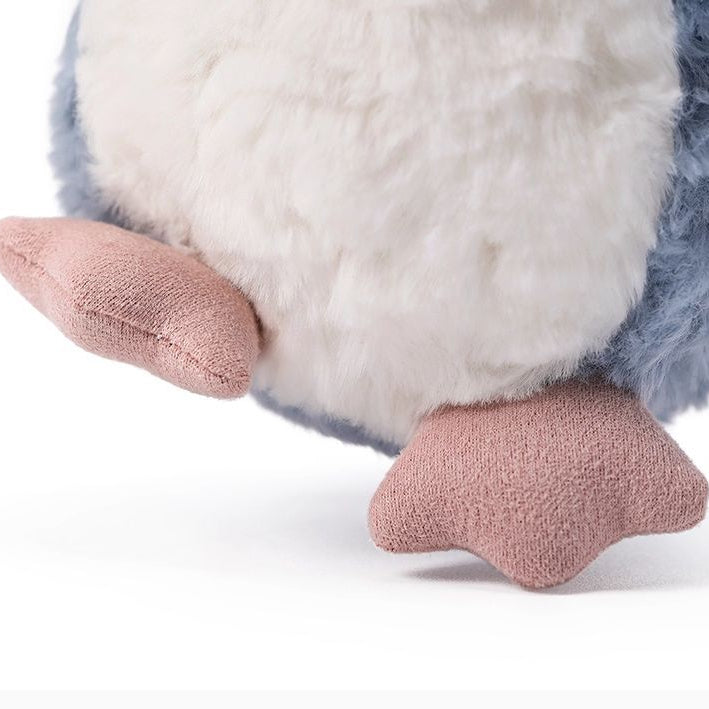Penguin Plush Toy – Soft Stuffed Blue-Gray Penguin Doll with Pink Beak | 20 cm