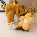 Boxed baby gift set with tassel-trim comforter, accessories and announcement plaque – view 6 of 14