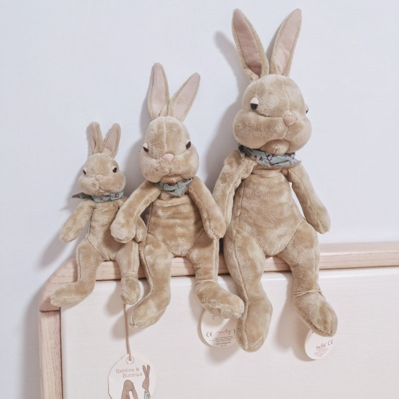 Plain Rabbit Soft Toy – Simple Bunny Doll in Off White or Brown, 23 cm, 30 cm, 40 cm