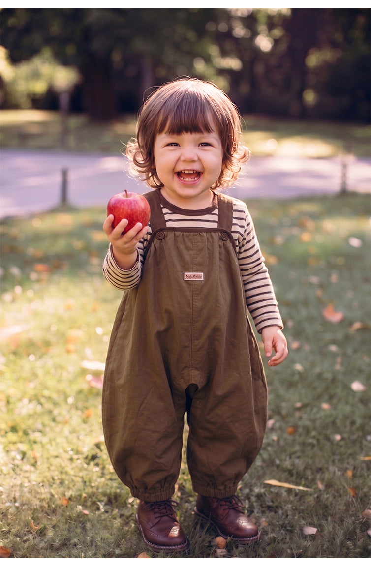 Cotton Dungarees Baby Boys and Girls - Adjustable Strap Overalls, 6 Months to 3 Years