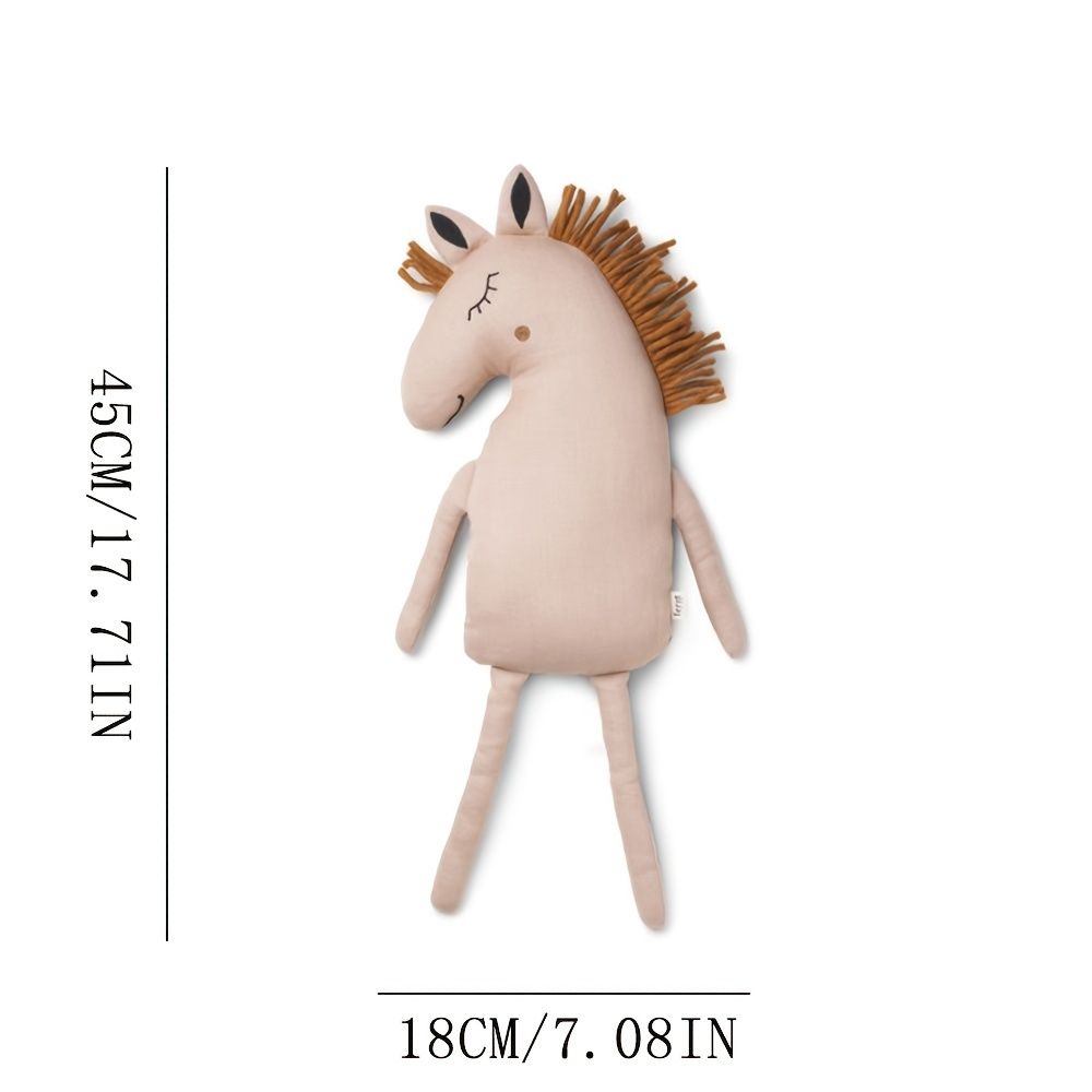 Unicorn Baby Comfort Plush Pillow – Soft Sleeping Companion Toy | Cotton-Linen | 0–3 Years