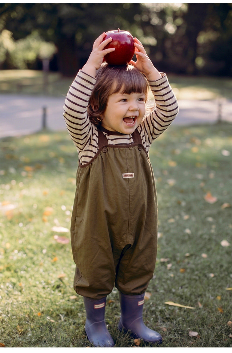 Cotton Dungarees Baby Boys and Girls - Adjustable Strap Overalls, 6 Months to 3 Years