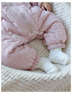 Padded Baby Snowsuit - Zip Up Wadded All-in-One with Back Embroidery, 3 to 24 Months