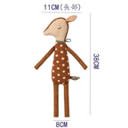 Deer Soft Toy – Spotted Fawn Fabric Doll with Ribbon Collar & Embroidered Face | 38 cm