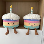 Birthday Cake Plush Toy – Cute Stuffed Food Character