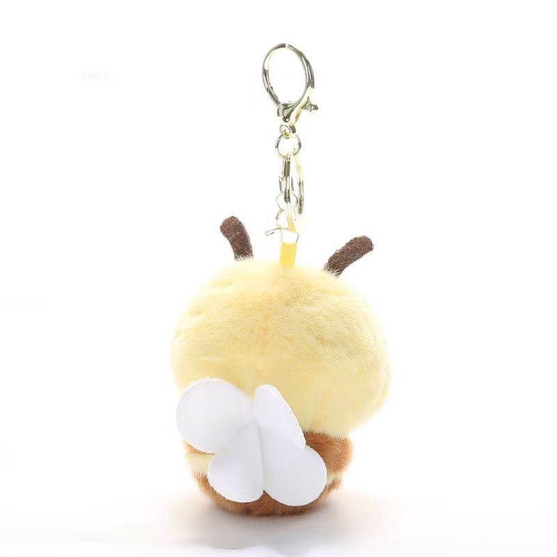Plush Bee Bag Charm – Soft Toy Bee Keyring or Lanyard, 11 cm, Single or Pair