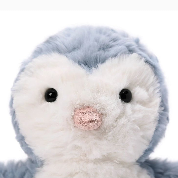 Penguin Plush Toy – Soft Stuffed Blue-Gray Penguin Doll with Pink Beak | 20 cm
