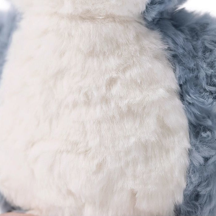 Penguin Plush Toy – Soft Stuffed Blue-Gray Penguin Doll with Pink Beak | 20 cm