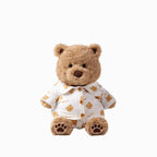 Teddy Bear Plush Toy with Bear Print Outfit – Soft Stuffed Bear Doll | 25 cm