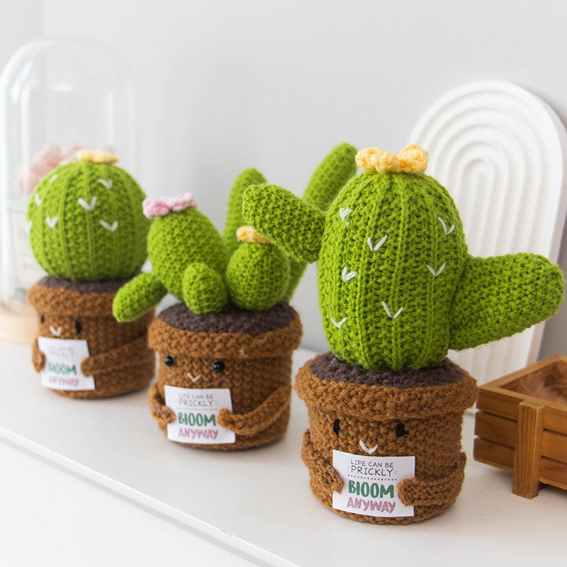 Crochet Cactus Plant Desk Decoration