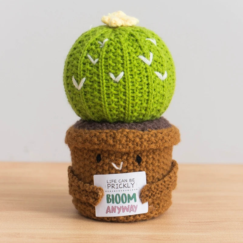 Crochet Cactus Plant Desk Decoration