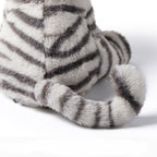 White Tiger Plush Toy – Soft Stuffed Sitting Tiger with Striped Tail | 18, 25, 36 & 55 cm