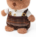 Teddy Bear Plush Toy in Vintage Outfit – Soft Stuffed Bear Doll with Cap & Suspenders | 18 cm