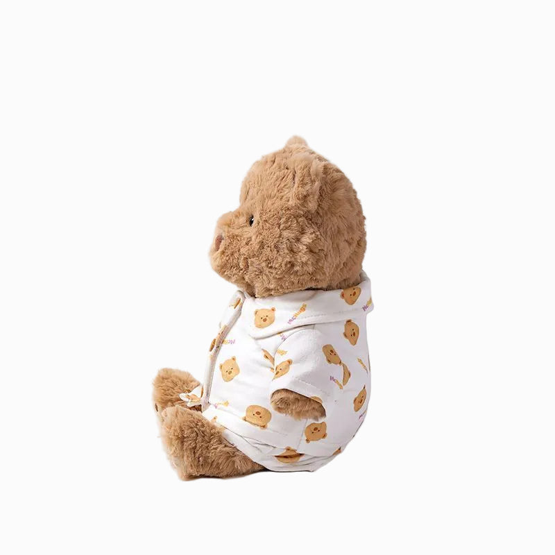 Teddy Bear Plush Toy with Bear Print Outfit – Soft Stuffed Bear Doll | 25 cm