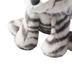 White Tiger Plush Toy – Soft Stuffed Sitting Tiger with Striped Tail | 18, 25, 36 & 55 cm