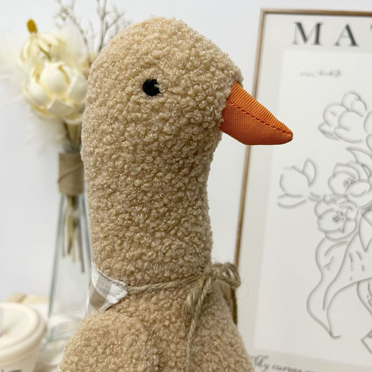 Goose Plush Toy – Soft Stuffed Animal Doll with Scarf | 43 cm