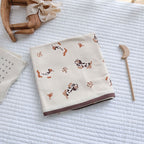 Two square printed baby wrap blankets with bound edges – view 14 of 14