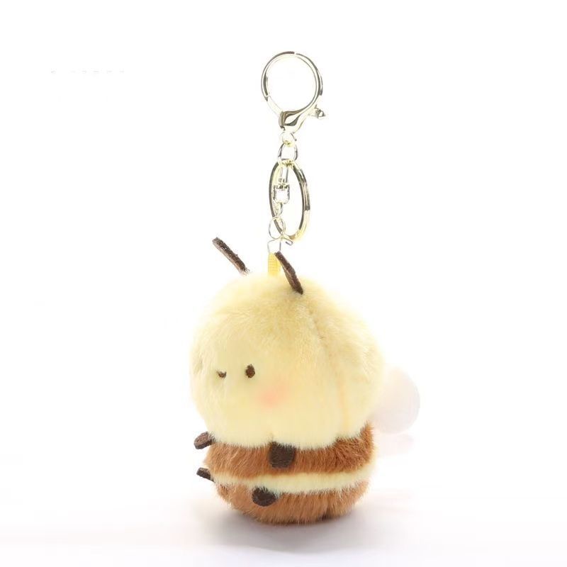 Plush Bee Bag Charm – Soft Toy Bee Keyring or Lanyard, 11 cm, Single or Pair