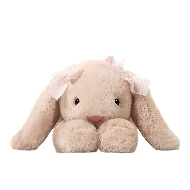 Lying Down Rabbit Soft Toy – Plush Bunny, 35 cm, Ages 14+