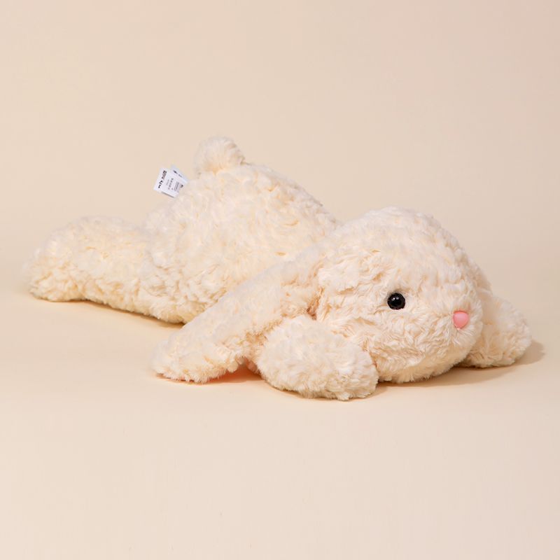 Floppy lying-down animal soft toy with outstretched limbs, 50cm – Bunny