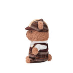 Teddy Bear Plush Toy in Vintage Outfit – Soft Stuffed Bear Doll with Cap & Suspenders | 18 cm