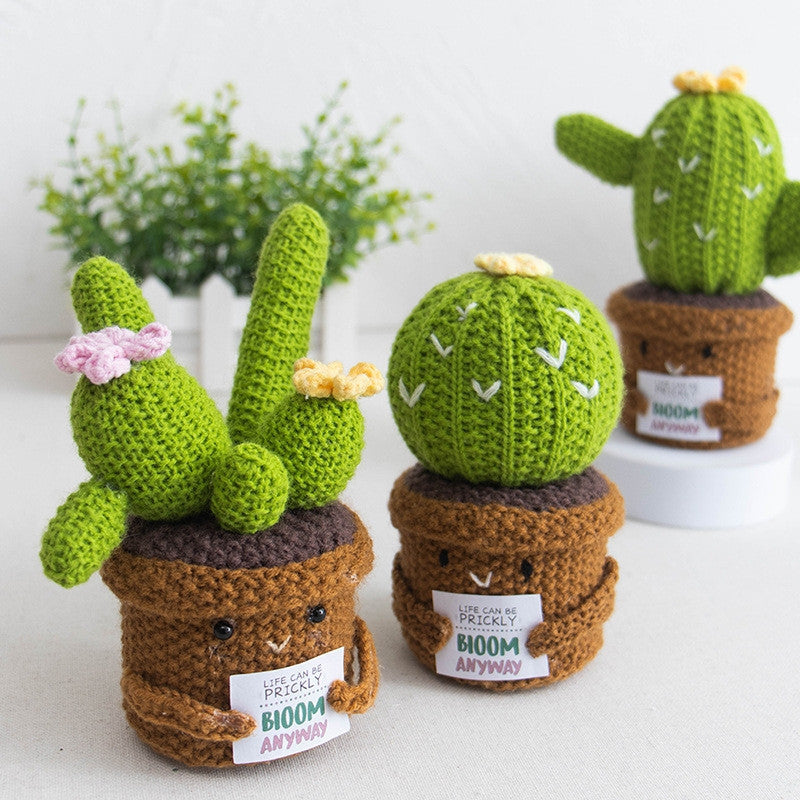 Crochet Cactus Plant Desk Decoration
