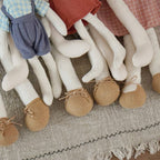 Bunny Doll with Long Legs – Fabric Rabbit in a Pinafore, 22 cm, Ages 0–3