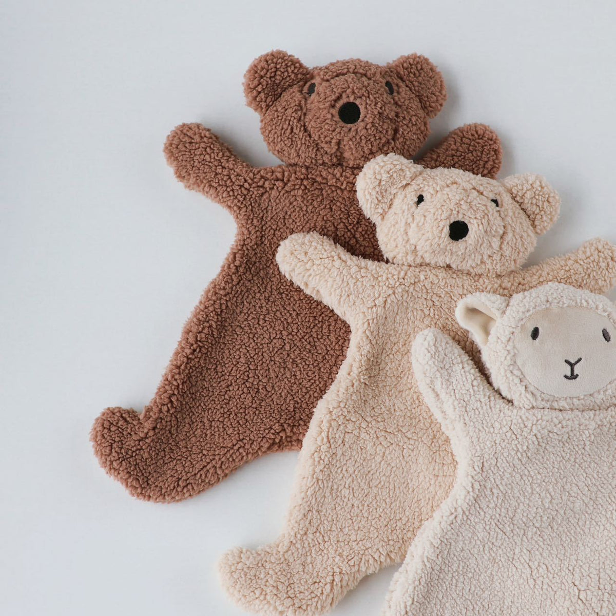 Sherpa Baby Comforter – Flat Bear or Lamb Cuddle Cloth | 30 cm | 0–3 Years