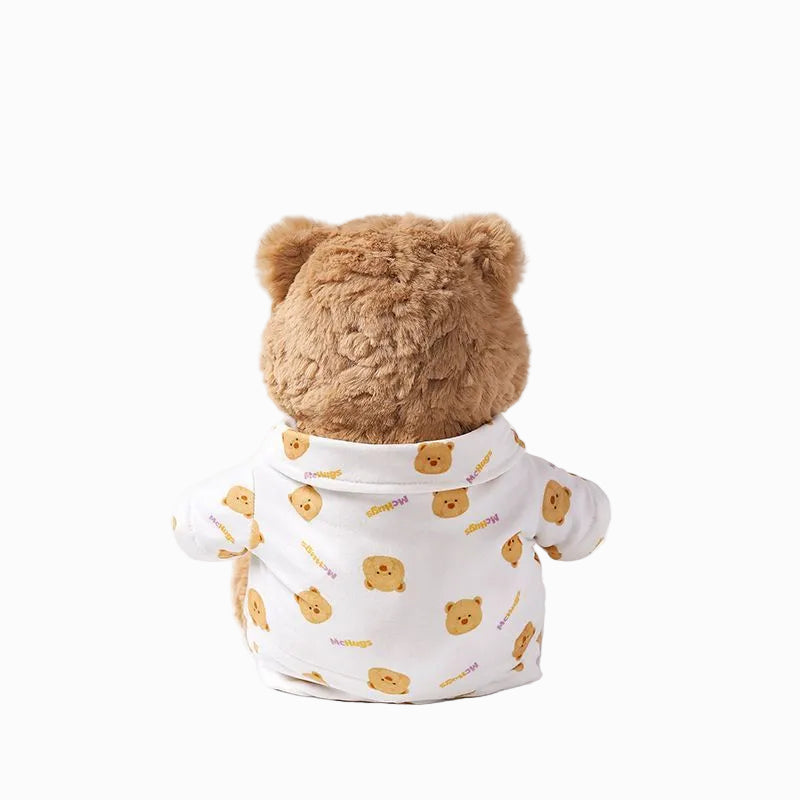 Teddy Bear Plush Toy with Bear Print Outfit – Soft Stuffed Bear Doll | 25 cm