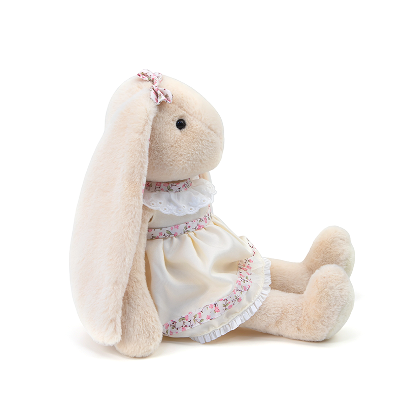 Lop-Eared Rabbit Plush Doll with Floral Dress – Soft Bunny Toy | 25 cm & 30 cm