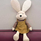 Rabbit Cushion 70 cm – Long Eared Bunny Shaped Pillow in Cotton, Blue or Coffee