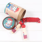 Wooden Skipping Rope – Zebra Design, Beech Handles, Cotton Rope, Adjustable 3–5 m, Ages 3+