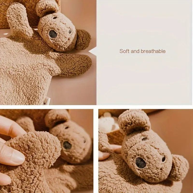 Sherpa Baby Comforter – Flat Bear or Lamb Cuddle Cloth | 30 cm | 0–3 Years