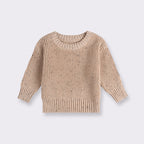 Speckled Knit Baby Set - Apricot Cotton Jumper and Trousers, 0 Months to 3 Years