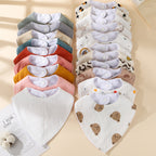 Bandana Dribble Bib, Cotton with Waterproof Backing, front view