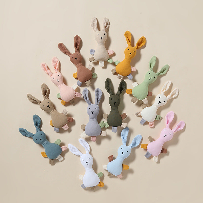 Bunny Baby Comforter with Rattle, Pure Cotton, side view