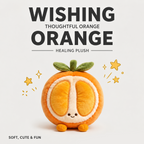 Orange Plush Toy – Cute Stuffed Fruit Character