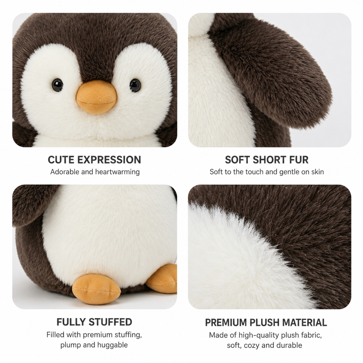 Penguin Plush Toy – Cute Chubby Stuffed Animal