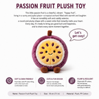 Passion Fruit Plush Toy – Cute Stuffed Fruit Character