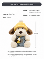 Puppy Plush Toy – Cute Dressed Dog Stuffed Animal (Sitting or Long Style)