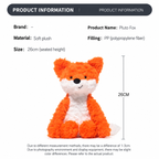 Animal Plush Toy – Soft Stuffed Fox, Red Panda, Monkey or Border Collie | 24 cm