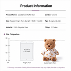 Teddy Bear Plush Toy with Bear Print Outfit – Soft Stuffed Bear Doll | 25 cm